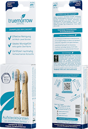 Aufsteckbürsten Bambus für Oral-B Pulsonic truemorrow DENTAL