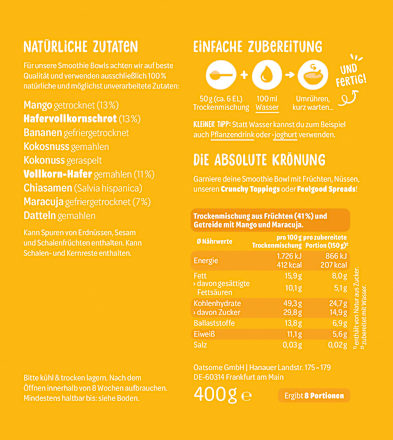Smoothie Bowl Mango Mia oatsome