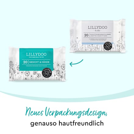 Feuchttücher Gesicht & Hände (8x20 St) Lillydoo