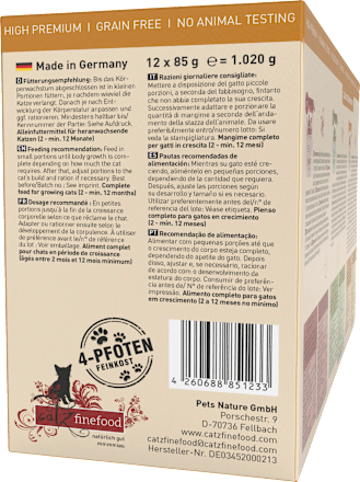 Nassfutter Katzen, Classic Kitten, Multipack I (12x85g) catz finefood