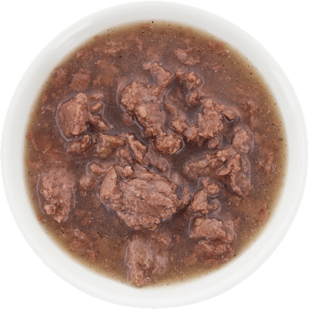 Nassfutter Katze mit Huhn, Ente, Rind & Lachs in Soße, Multipack (4x85 g) Pawsome