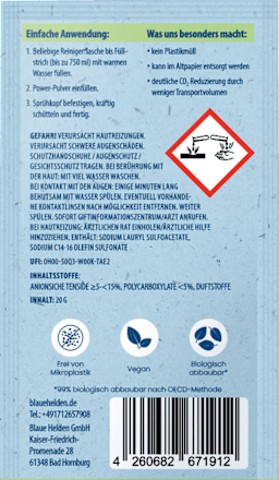 Allzweckreiniger Power-Pulver Starterset Blaue Helden