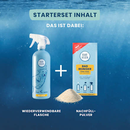 Badreiniger Power-Pulver Starterset  Blaue Helden
