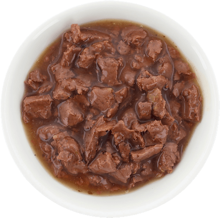Nassfutter Katze mit Huhn, Ente, Rind & Lachs in Soße, Multipack (4x85 g) Pawsome
