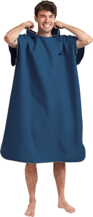 Badetuch Poncho marineblau aus Mikrofaser Gr. M FIT-FLIP