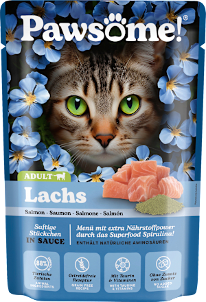 Nassfutter Katze mit Lachs Pawsome