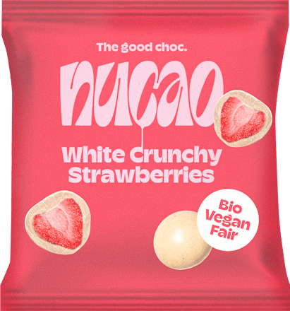 Trockenfrüchte Weiße Schokolade Crunchy Strawberries nucao