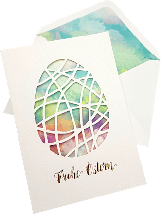 Grußkarte Ostern Aquarell CACTUS