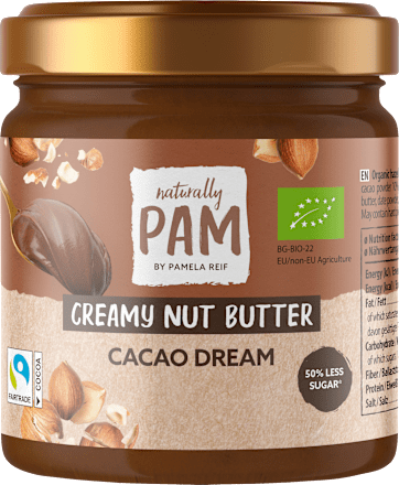 Nussbutter, Creamy Nut Butter Cacao Dream Naturally PAM