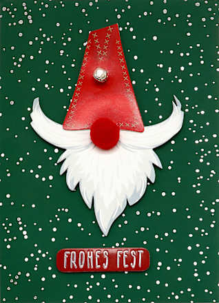 Grußkarte Weihnachten Bart CACTUS