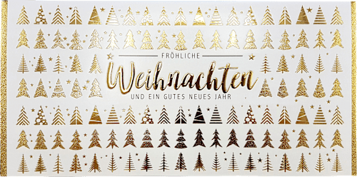 Grußkarten-Set mit Weihnachtsmotiven in gold  CACTUS