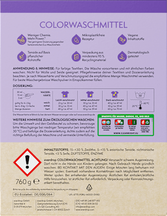 Colorwaschmittel Pulver everdrop