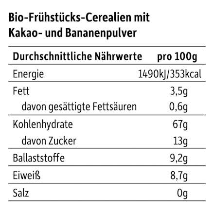 Kindermüsli Schoko Chips Kakao & Banane, ab 3 Jahren Freche Freunde