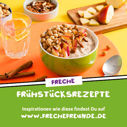 Kindermüsli Apfel-Zimt-Kugeln, ab 3 Jahren Freche Freunde