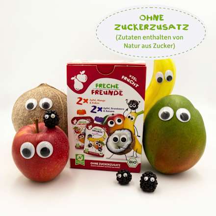Quetschie viel Frucht, ab 6 Monaten, (4x100 g) Freche Freunde