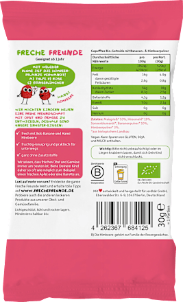 Kindersnack Knusper-Kissen Banane & Himbeere ab 1 Jahr Freche Freunde