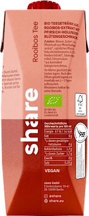 Früchtetee-Mischung Rooibos Tee Pfirsich und Holunderblüten Geschmack share