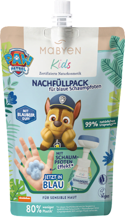 Schaumseife Paw Patrol blau, Nachfüllpack Mabyen