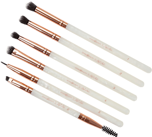 Pinselset Celestial by Alycia Marie 6tlg mit Kosmetiktasche  Gender X Beauty