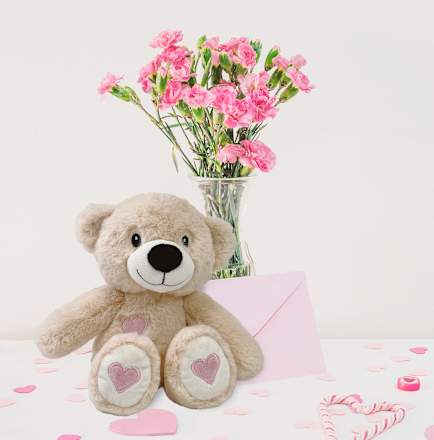 Plüschbär mit Herzchen, braun Dekorieren & Einrichten