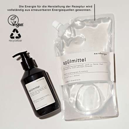Spülmittel mit natürlicher Reinigungskraft Nachfüllpack  nordesign