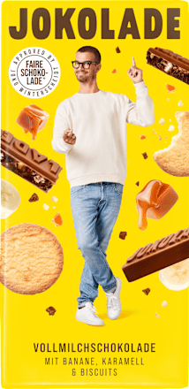 Schokolade Vollmilch Banane, Karamell & Biscuits JOKOLADE