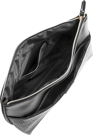 Kulturbeutel Krokoleder-Optik schwarz Vito & Joe