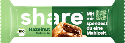 Nussriegel Nut Butter Bar Hazelnut share