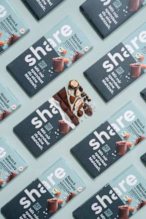 Schokolade, Nuss & Meersalz 55 % Kakao share