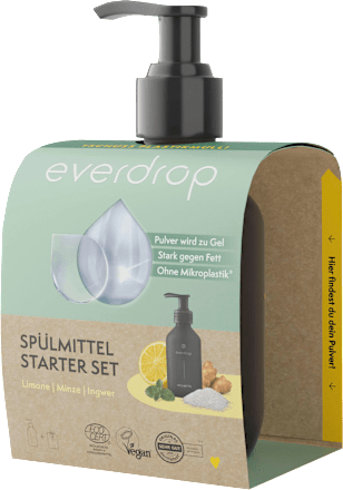 Spülmittel Starter-Set Limone, Minze und Ingwer everdrop