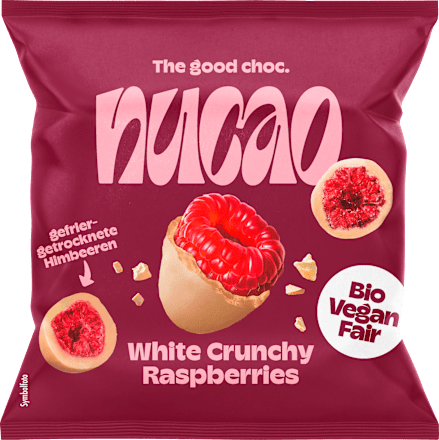 Trockenfrüchte Weiße Schokolade Crunchy Raspberries nucao