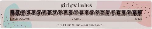 Künstliche Wimpern Volume 1 DIY Wimpernband 14 mm GirlGotLashes