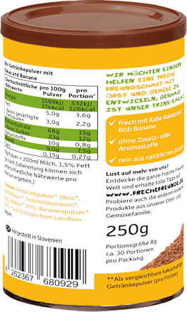 Kakaopulver, Trink-Kakao mit Banane  Freche Freunde