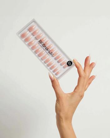 Künstliche Nägel Press Ons Medium Almond Babyboomer Doonails