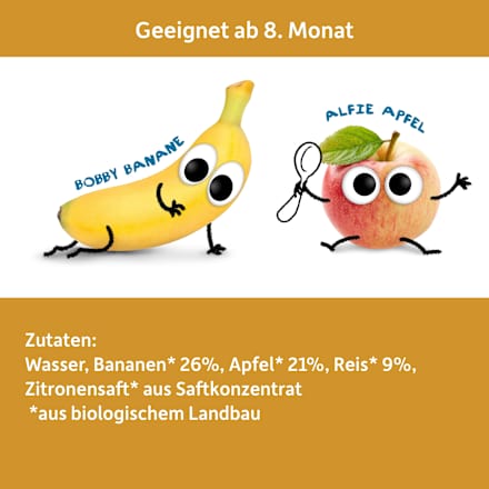 Fruchtreis Banane & Apfel ab 8 Monaten  Freche Freunde