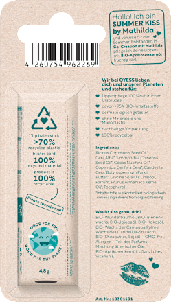 Lippenpflege Aprikose Influencer Edition by Mathilda oyess