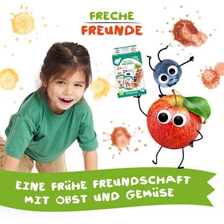 Quetschie Obst & Gemüse ab 6 Monaten, (4x100 g) Freche Freunde