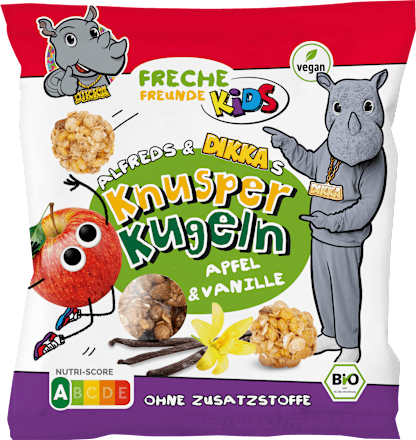 Kindersnack Knusperkugeln Apfel & Vanille Freche Freunde
