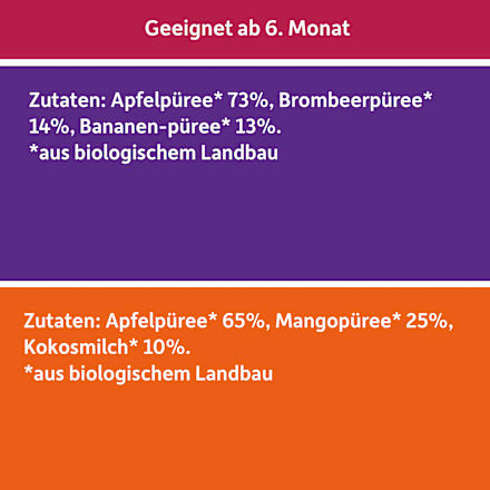 Quetschie viel Frucht, ab 6 Monaten, (4x100 g) Freche Freunde