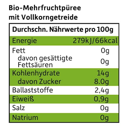 Quetschie Apfel, Birne, Blaubeere mit Dreikorn ab 6 Monaten  Freche Freunde