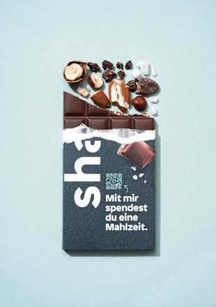 Schokolade, Nuss & Meersalz 55 % Kakao share