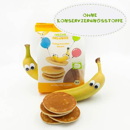 Kindersnack Pancakes fluffig mit Banane Freche Freunde