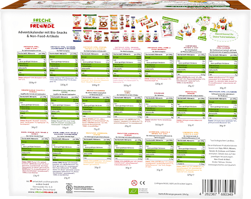 Adventskalender Kindersnacks 2023 Freche Freunde