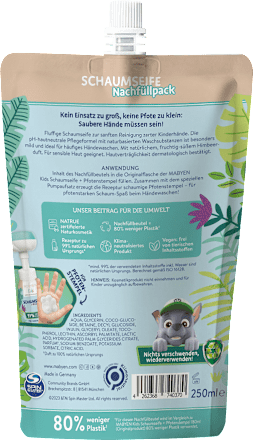 Schaumhandseife Kids Paw Patrol Nachfüllpack Mabyen