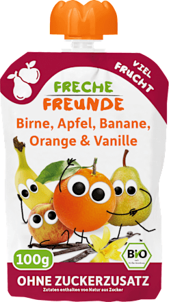 Quetschie Birne, Apfel, Banane, Orange & Vanille ab 8 Monaten  Freche Freunde