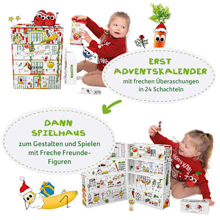 Adventskalender Kinder Spielhaus 2024 Freche Freunde