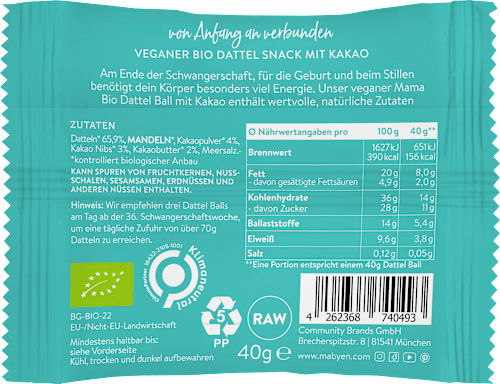 Dattel Balls Mama Kakao Mabyen