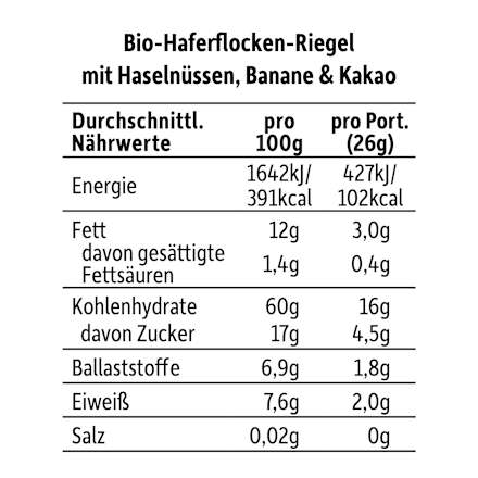 Fruchtriegel Banane und Kakao ab 3 Jahren Freche Freunde