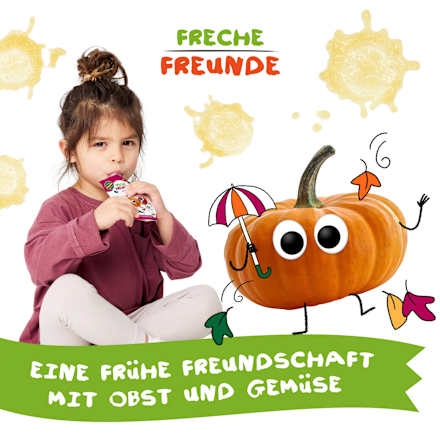 Quetschie Apfel, Birne, Kürbis ab 6 Monaten Freche Freunde