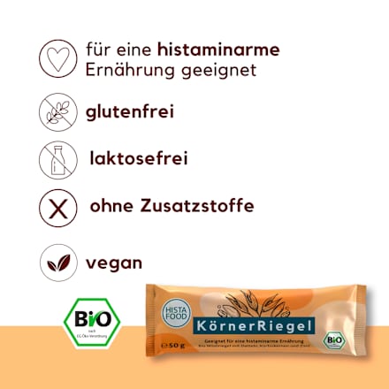 Müsliriegel Körner mit Datteln, Kürbiskernen & Zimt HistaFood 